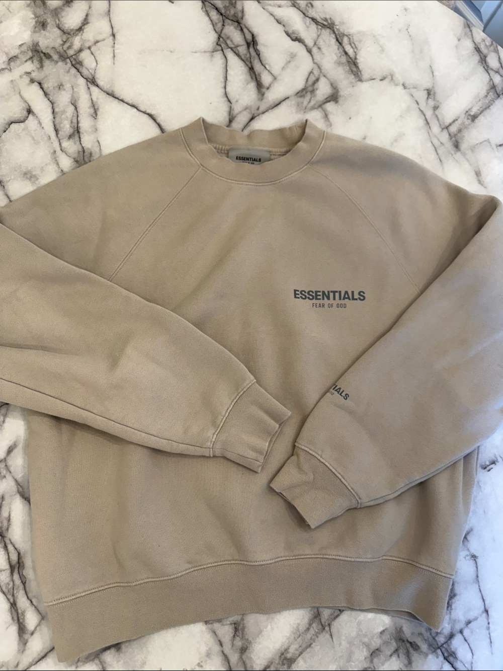 Fear of God Essentials Crewneck Sweatshirt in Beige